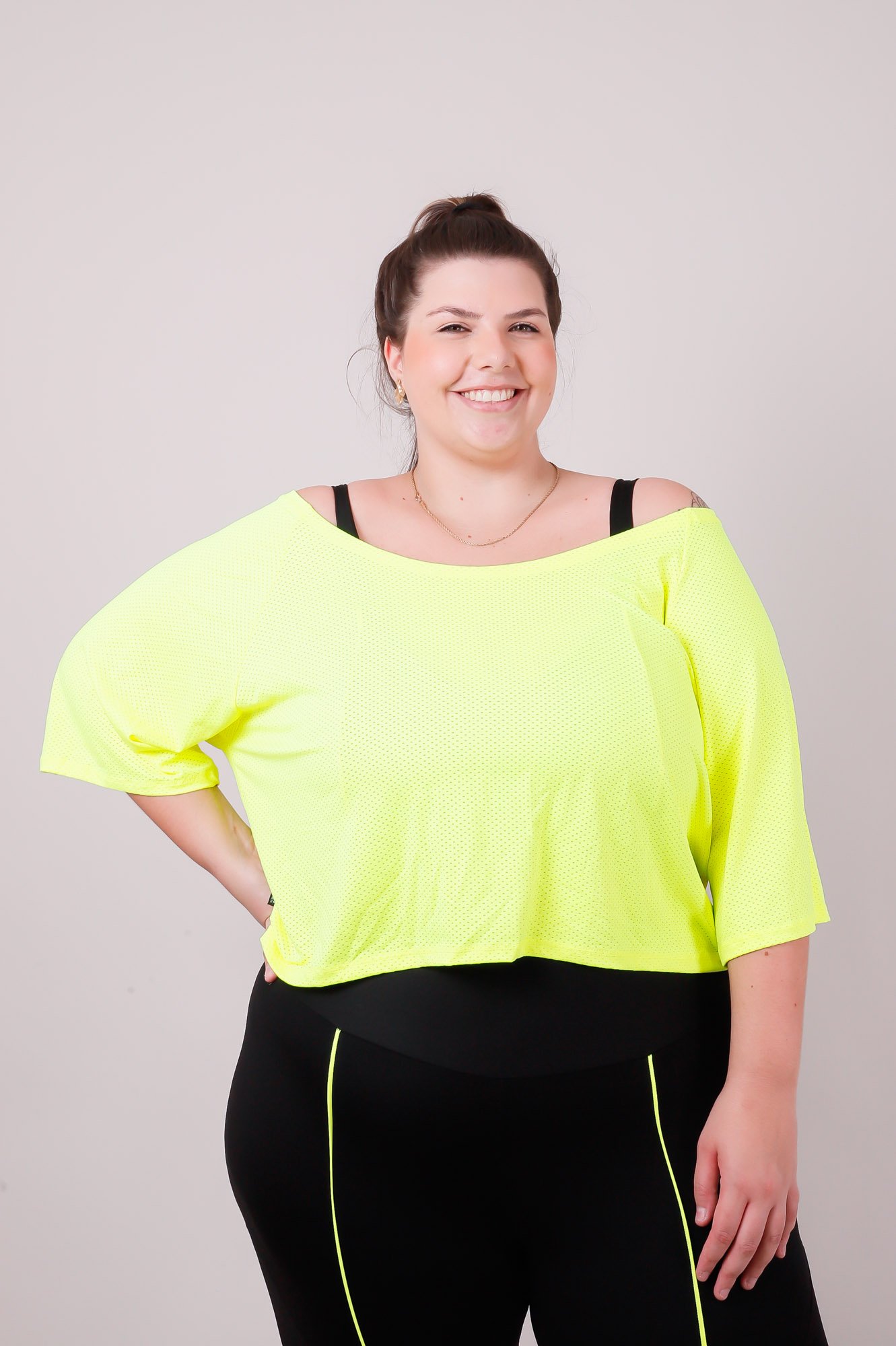 cropped neon plus size