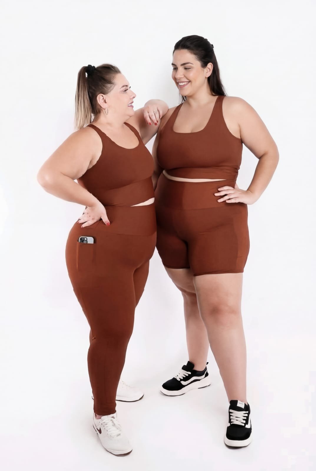 TOP FITNESS NADADOR MARROM EM SUPLEX POLIAMIDA
